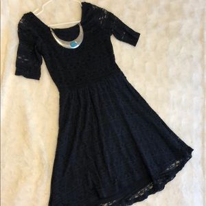 Navy blue lace dress small